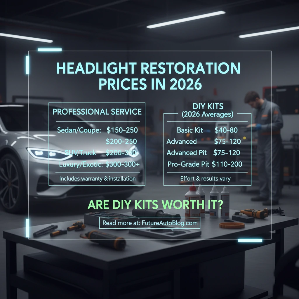 Headlight Restoration Prices in 2026: Are DIY Kits Worth It?